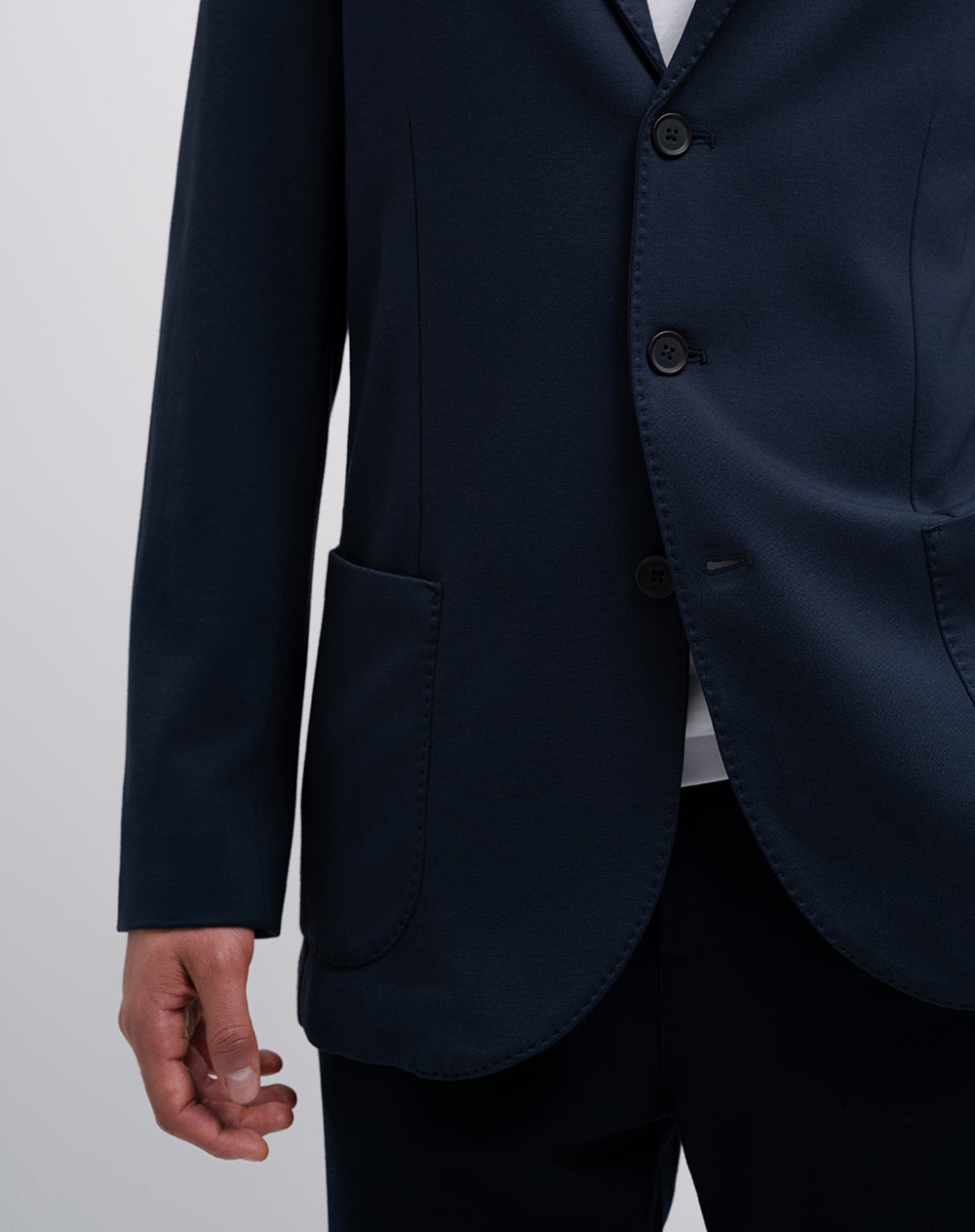 Chaqueta regular fit sin capucha azul