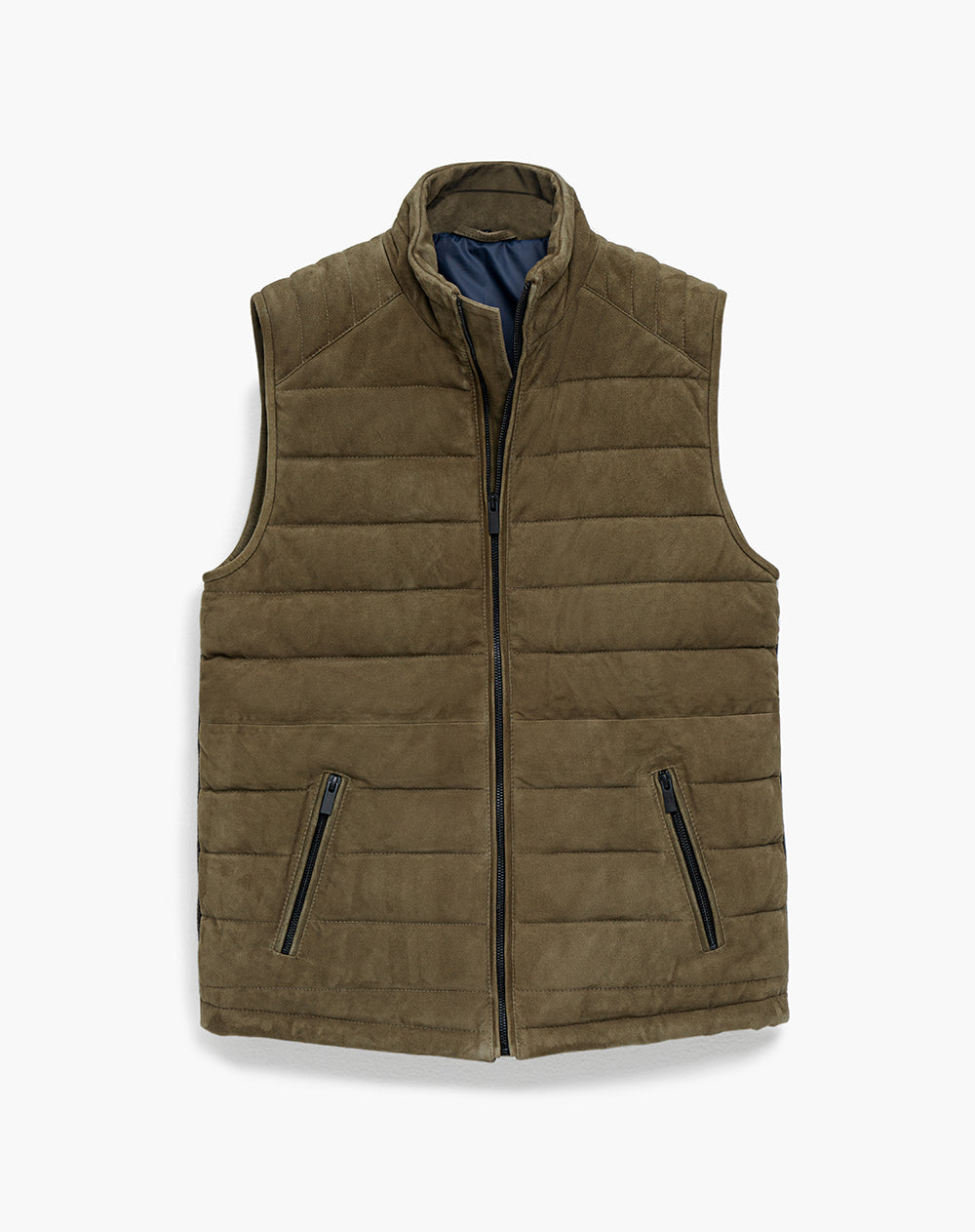 Chaleco regular acolchado cuero doble faz multicolor hombre