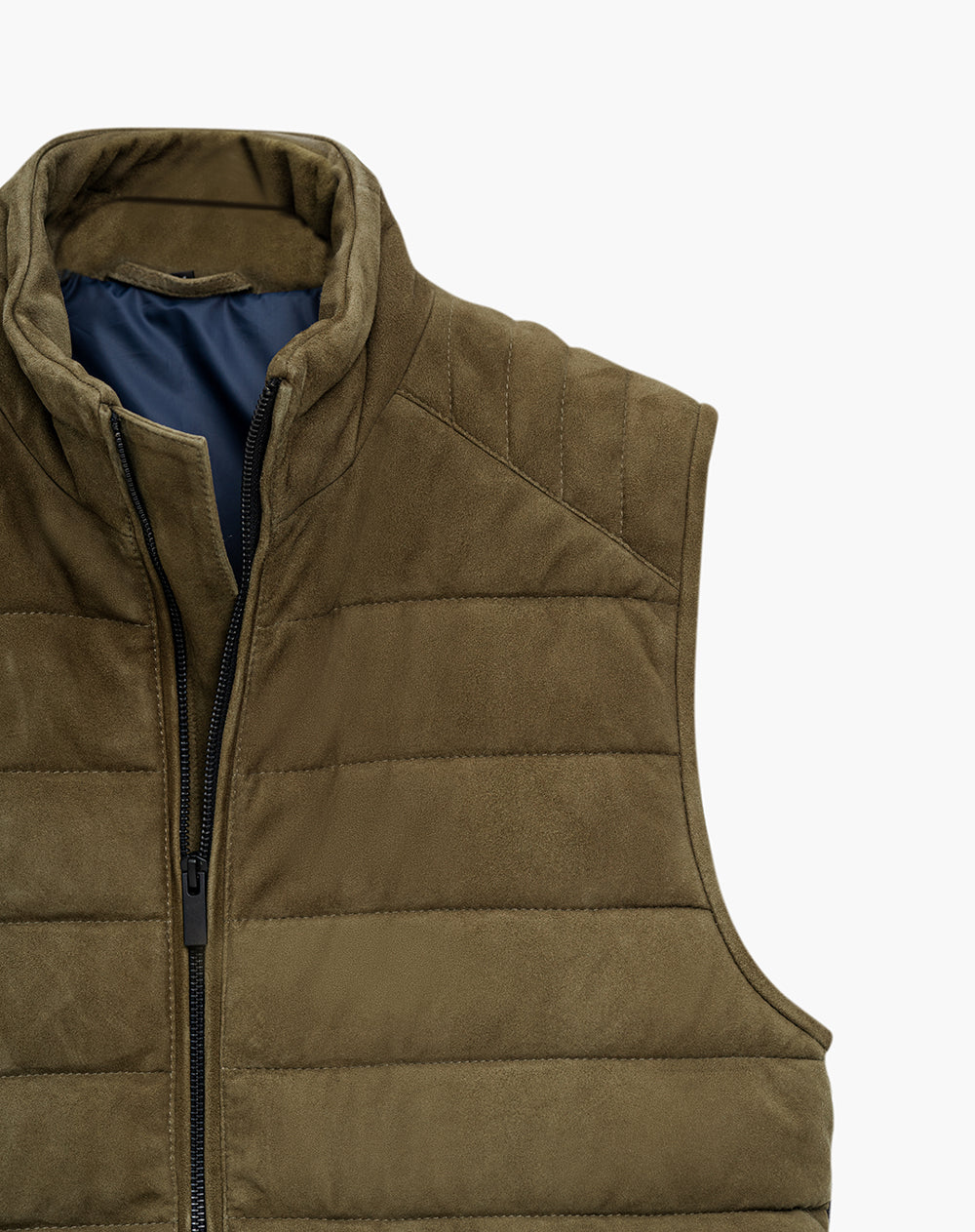 Chaleco regular acolchado cuero doble faz multicolor hombre