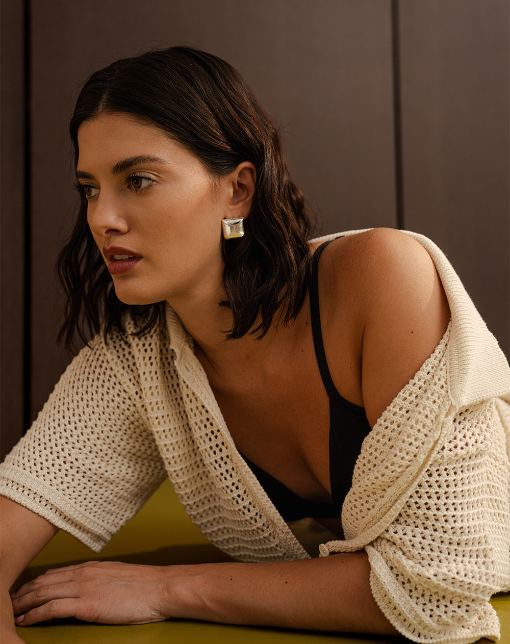 Aretes plateados