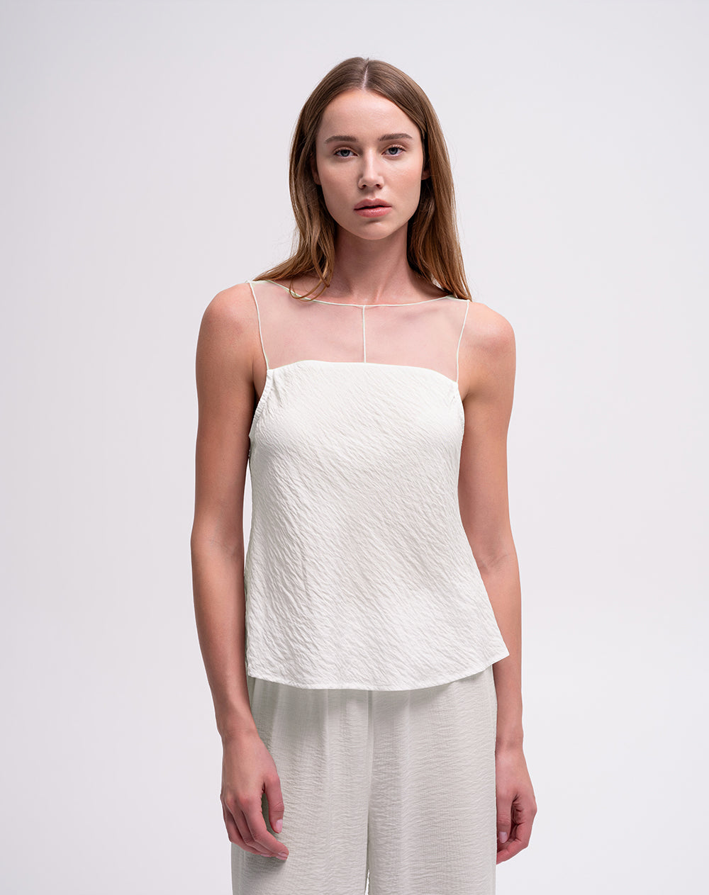 Blusa + pantalón de pijama blanco mujer