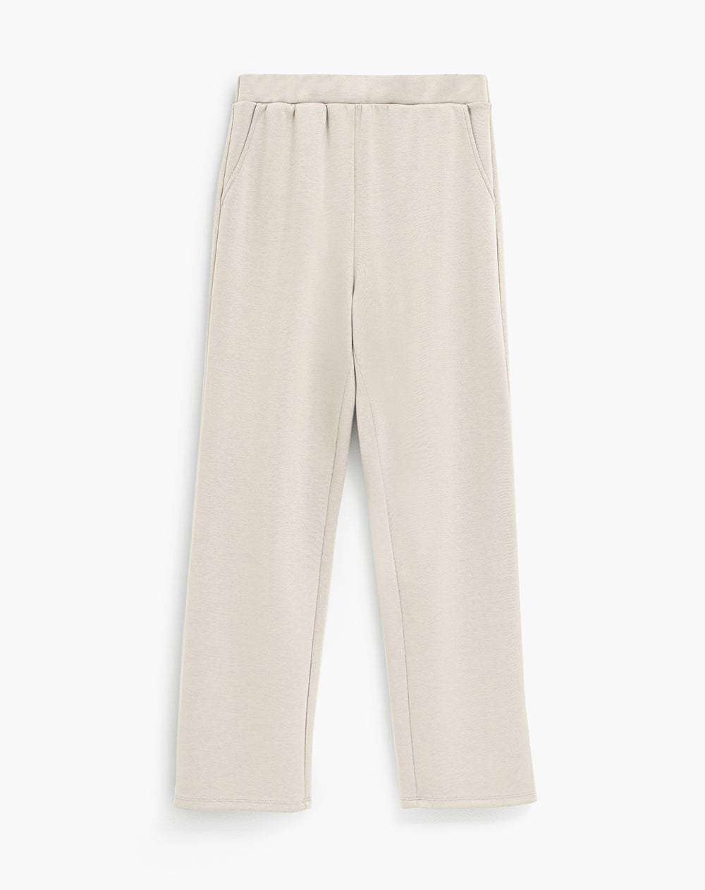 Pantalón confort  tiro medio arena mujer