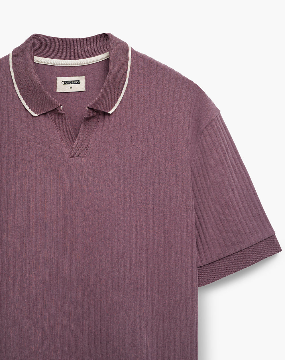 Polo regular morada hombre