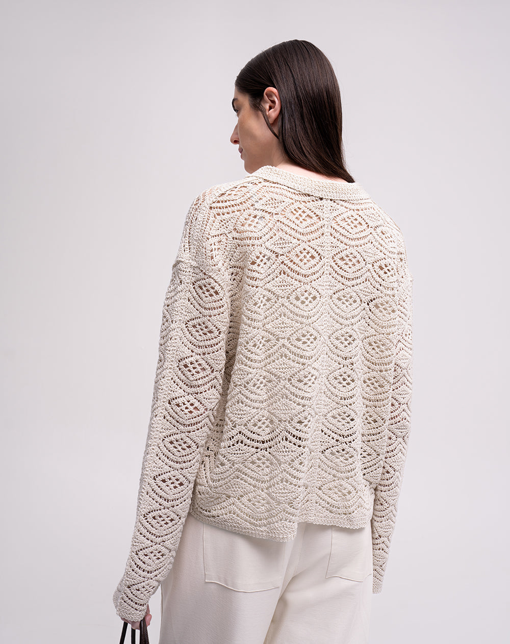 Suéter en crochet habana mujer