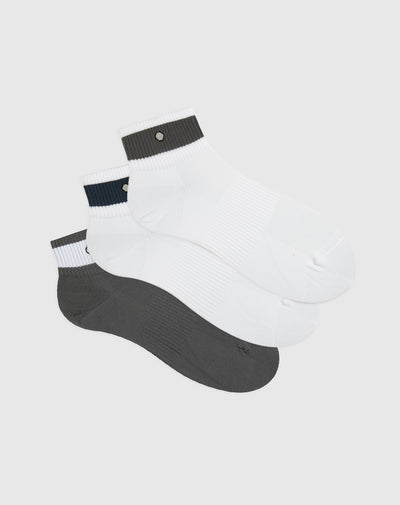 Medias deportivas para hombre tobilleras microfibra pack x3unds surtidas