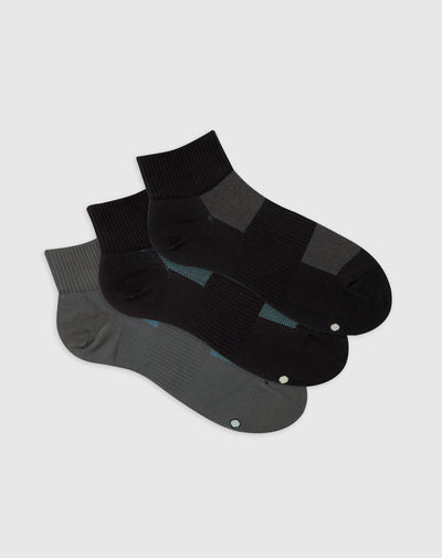 Medias deportivas para hombre tobilleras microfibra pack x3unds surtidas
