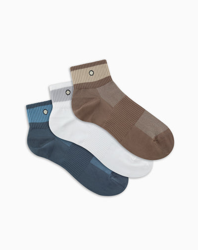 Medias deportivas hombre tobillera microfibra pack x3 surtido