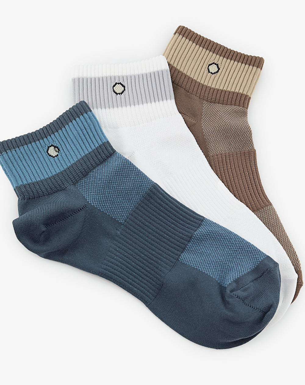 Medias deportivas hombre tobillera microfibra pack x3 surtido