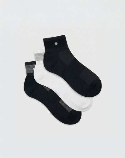 Medias deportivas hombre tobilleras microfibra pack x3 surtido