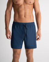 Pantaloneta deportiva ciclista interno azul hombre