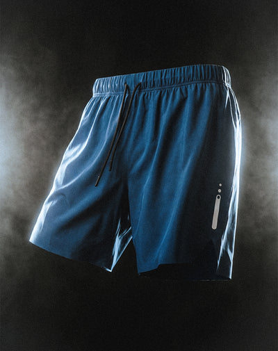 Pantaloneta deportiva ciclista interno azul hombre