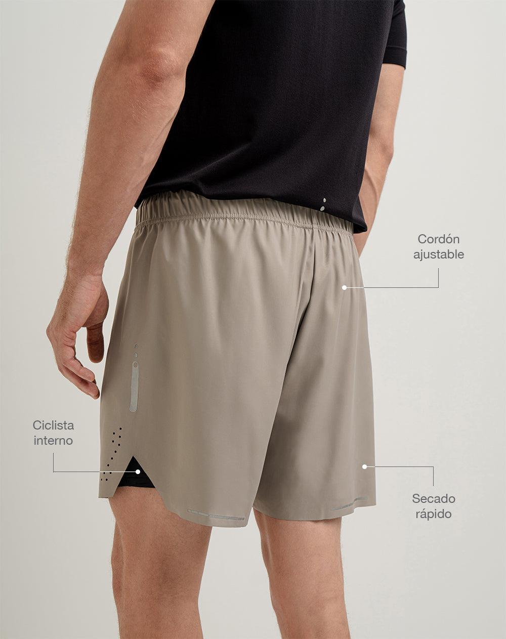 Pantaloneta deportiva ciclista interno cáfe hombre