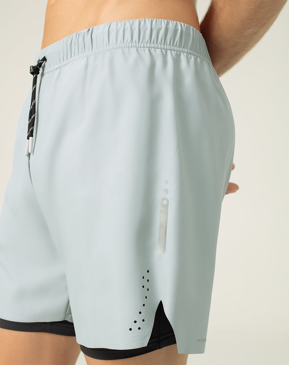 Pantaloneta deportiva ciclista interno gris para hombre