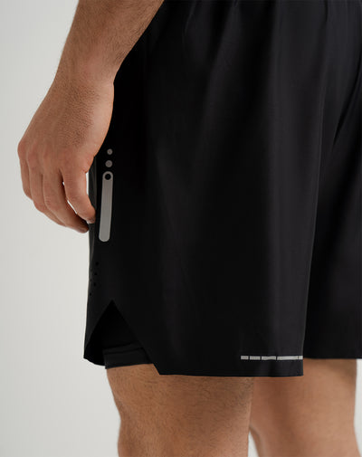 Pantaloneta deportiva ciclista interno negra para hombre