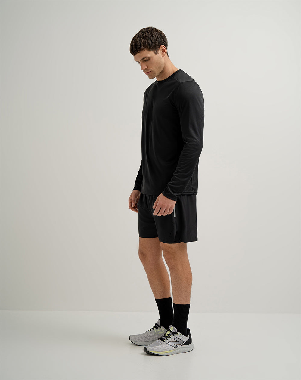 Pantaloneta deportiva ciclista interno negra hombre