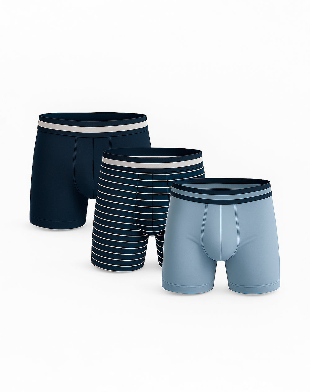 Bóxer medio panel amplio x3unds surtido