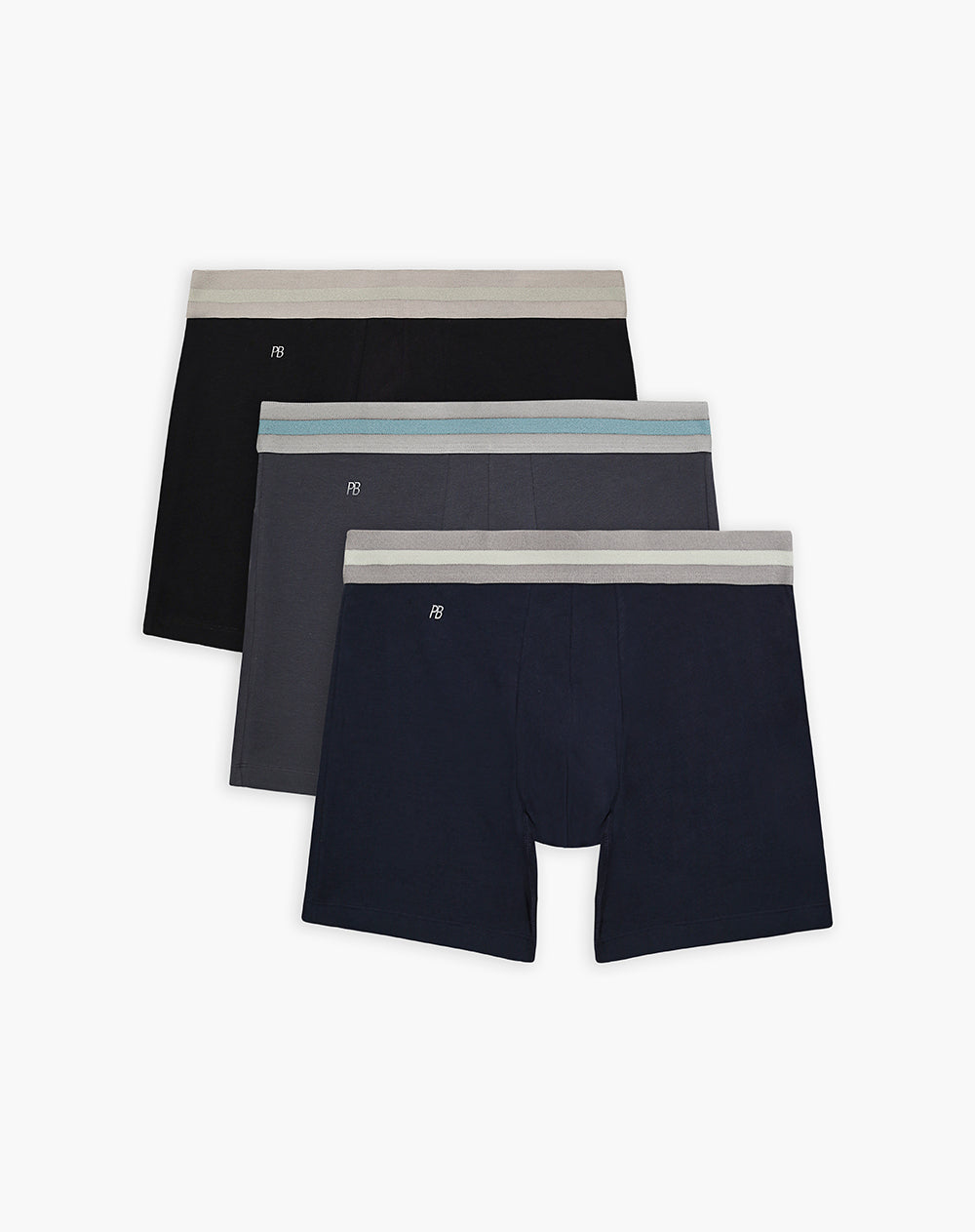 Bóxer medio panel amplio x3unds surtido