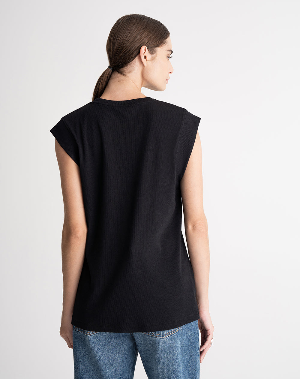 Camiseta slim fit negra