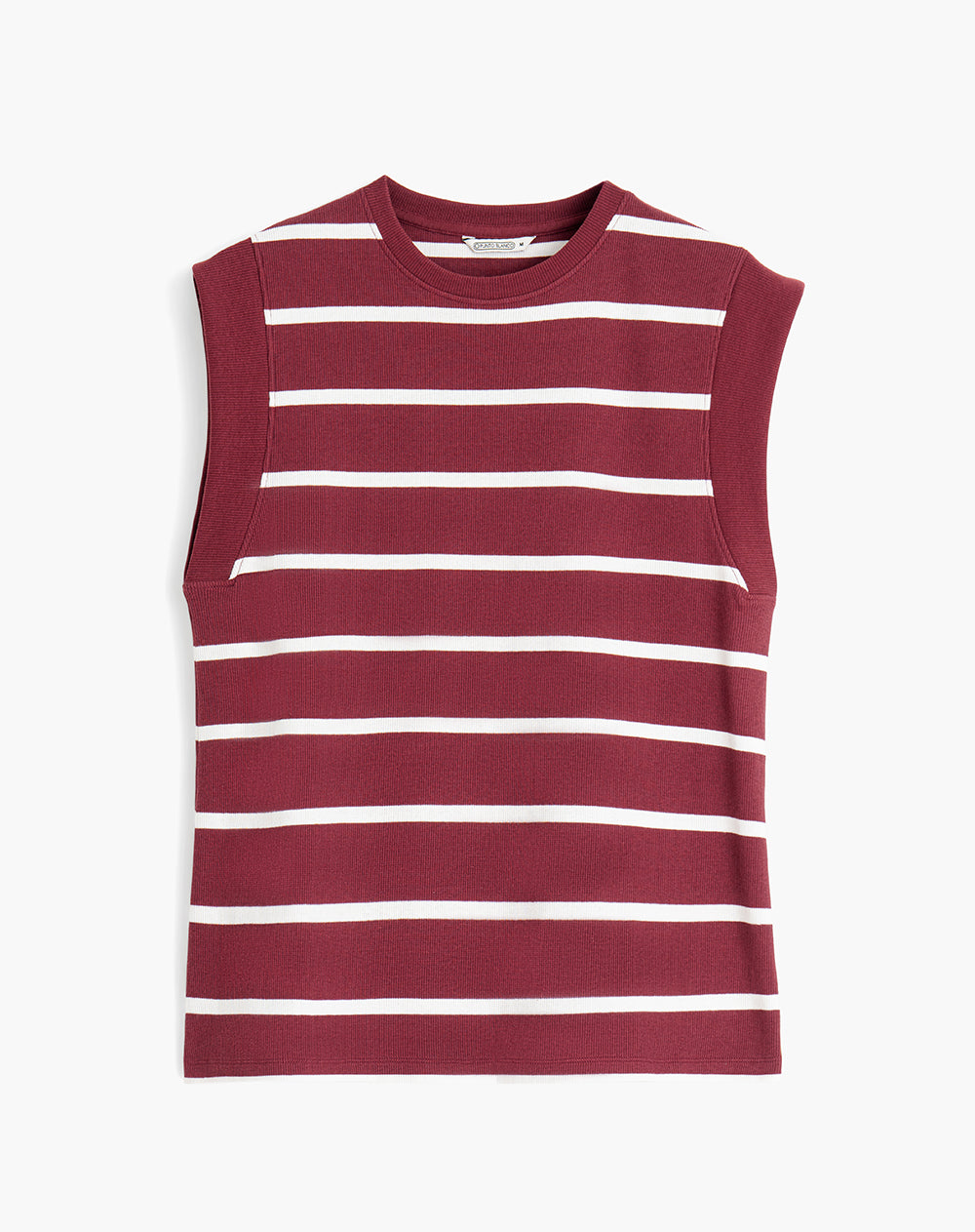 Camiseta slim fit vinotinto rayas