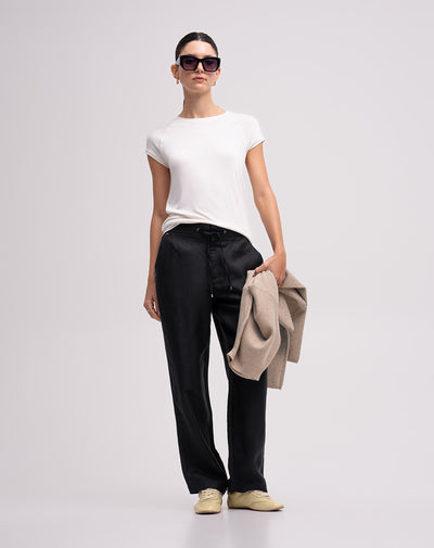 Camiseta slim algodón blanca mujer