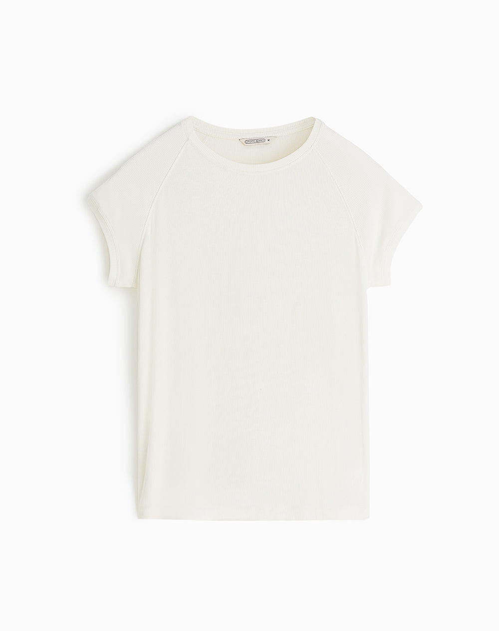 Camiseta semi ajustada tacto suave vainilla mujer