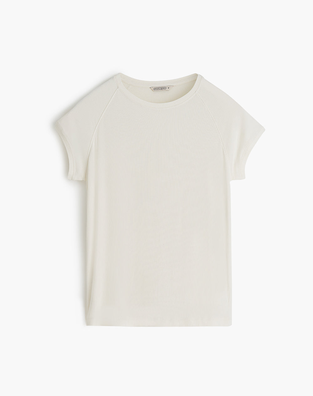 Camiseta semi ajustada tacto suave vainilla mujer