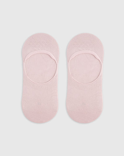 Medias para mujer baletas antideslizante en talón rosadas