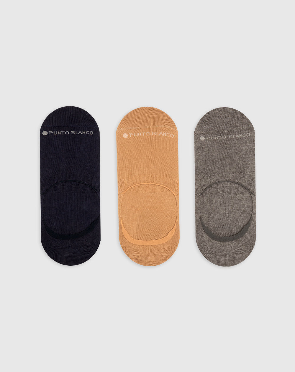 Medias para hombre baletas antideslizante en talón pack x3unds surtidas