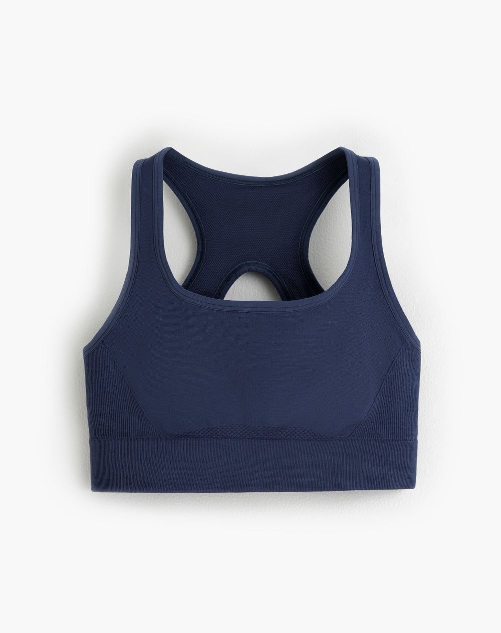 Top deportivo soporte alto control humedad azul
