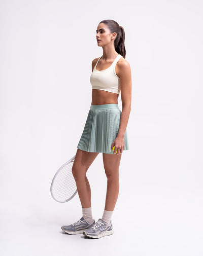 Top deportivo soporte alto seamless blanco