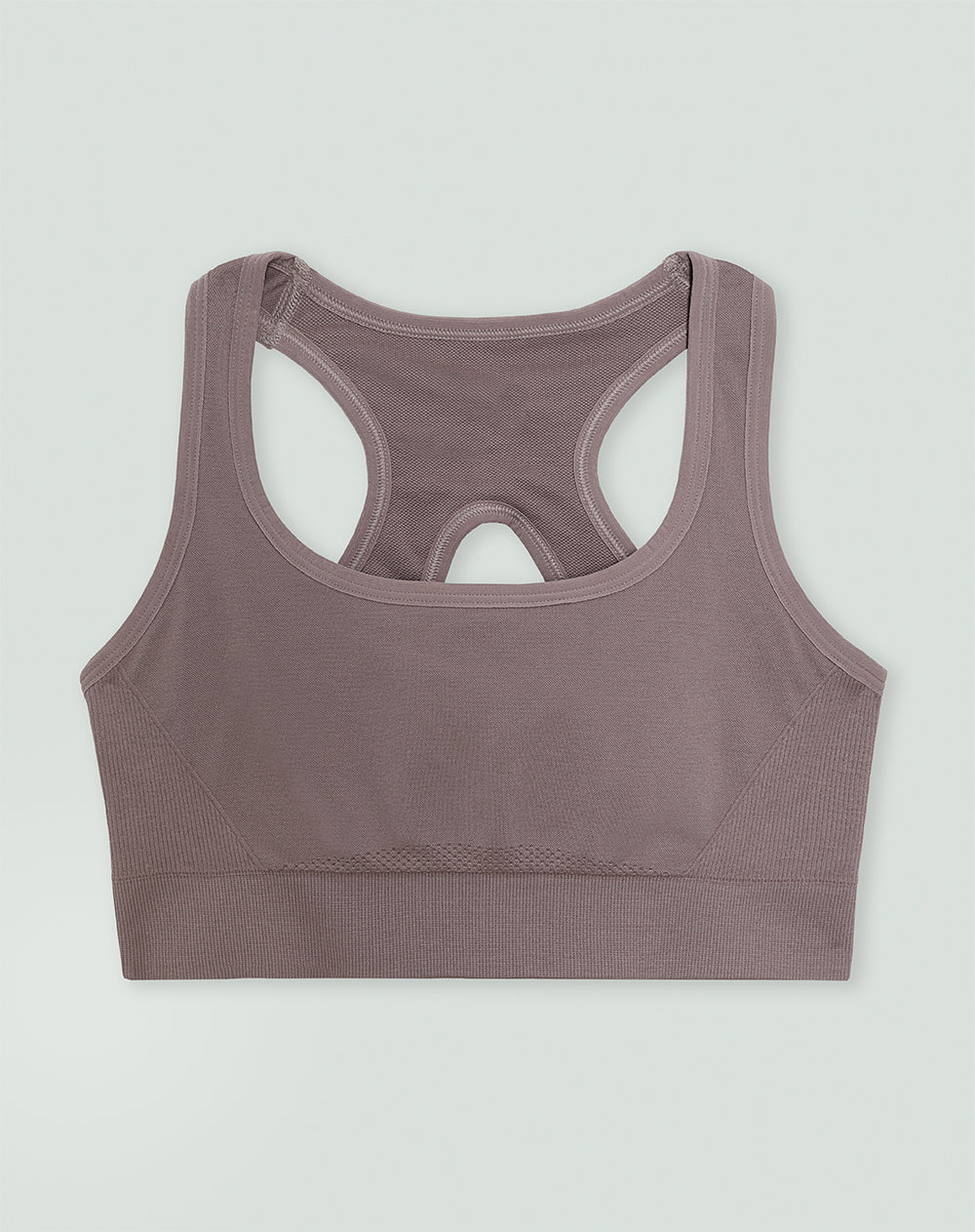 Top deportivo soporte alto seamless sin costura cáfe