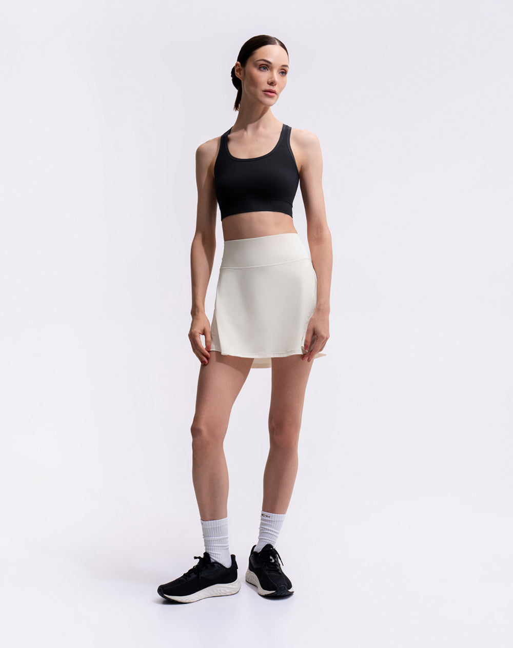 Top deportivo soporte alto seamless negro