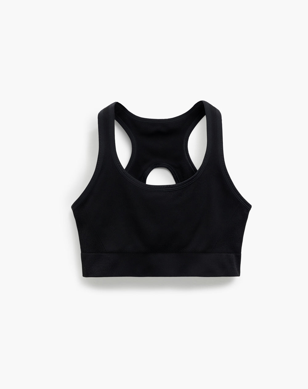 Top deportivo soporte alto seamless negro