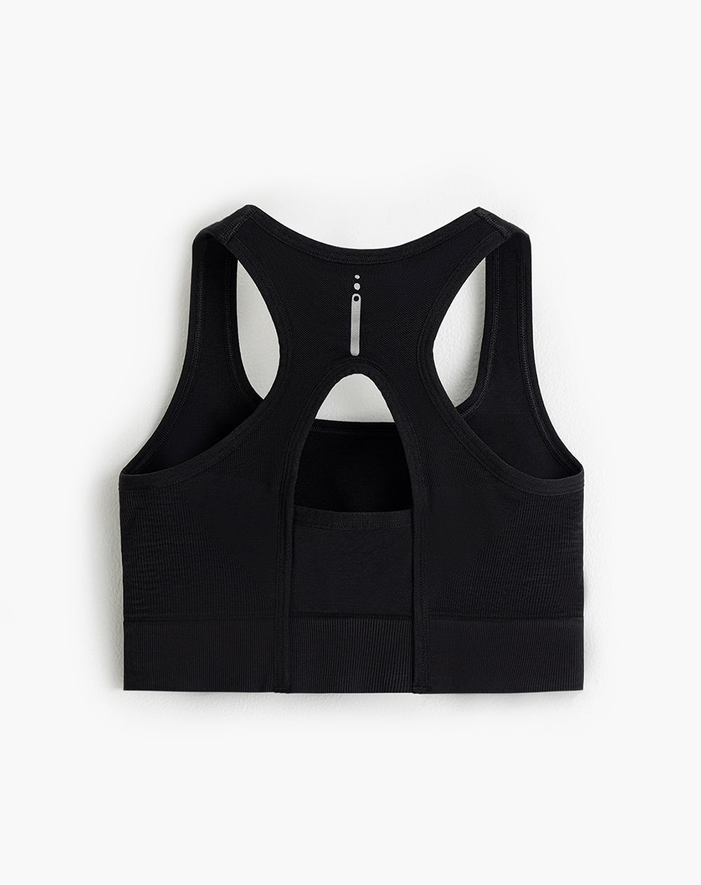Top deportivo soporte alto seamless control humedad negro