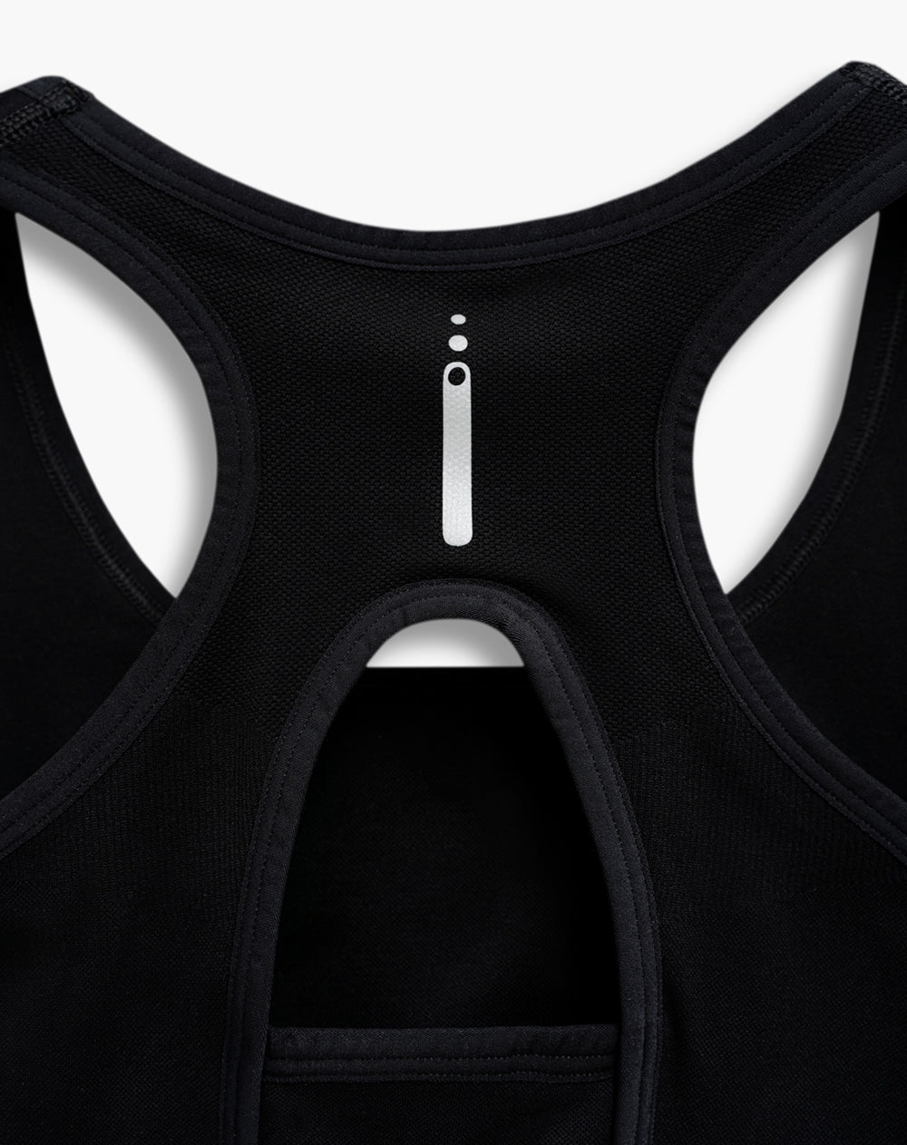 Top deportivo soporte alto seamless negro