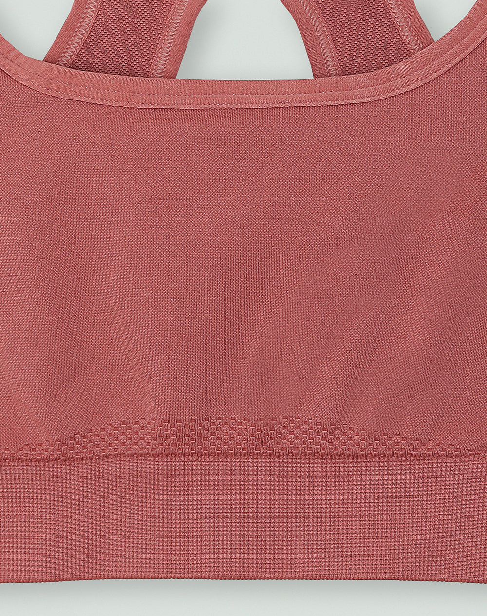 Top deportivo soporte alto seamless pocas costuras terracota