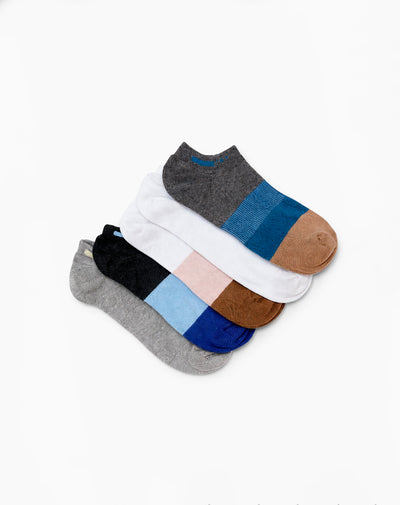 5 pares de medias tobilleras surtido