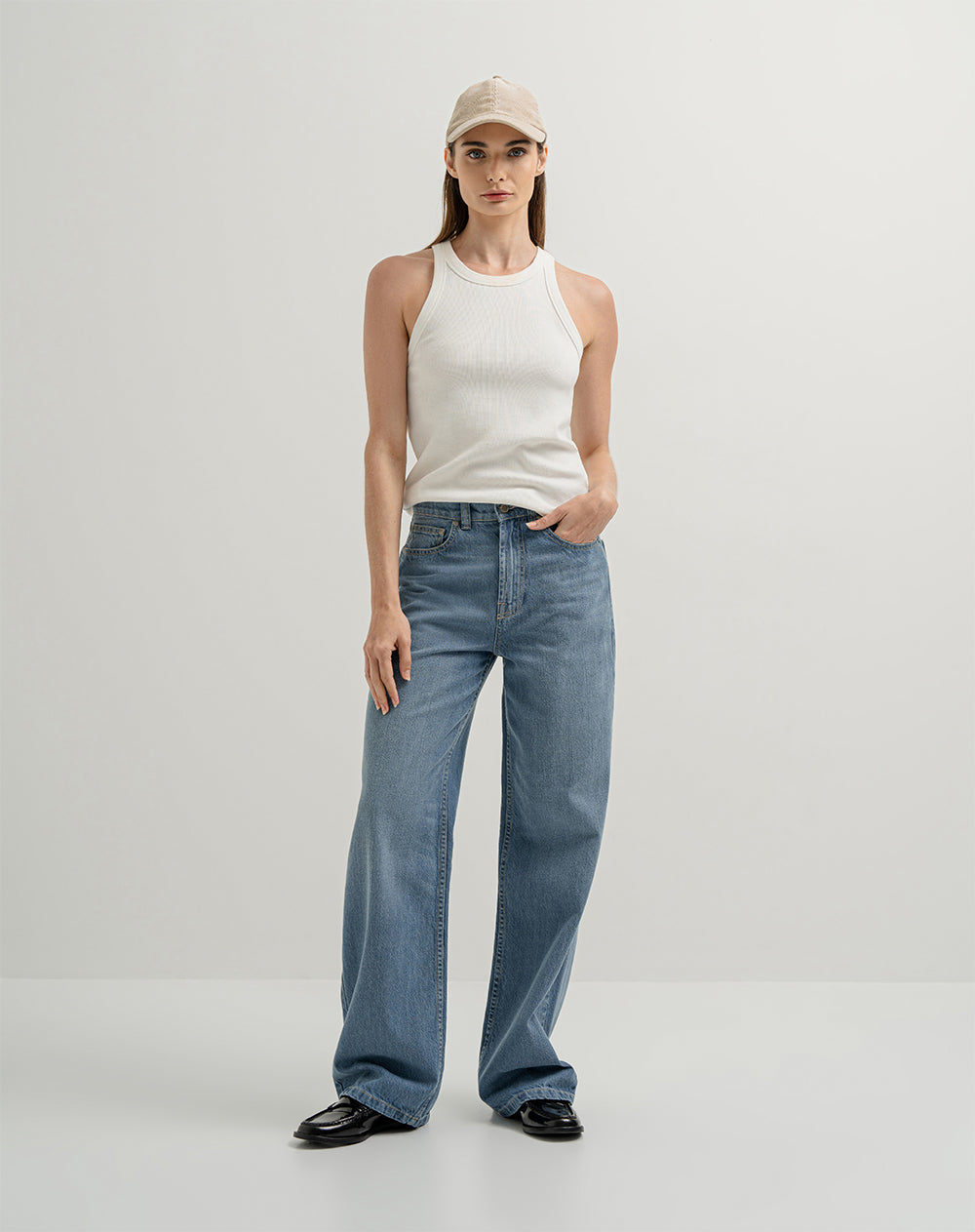 Camiseta New Nineta slim fit blanca