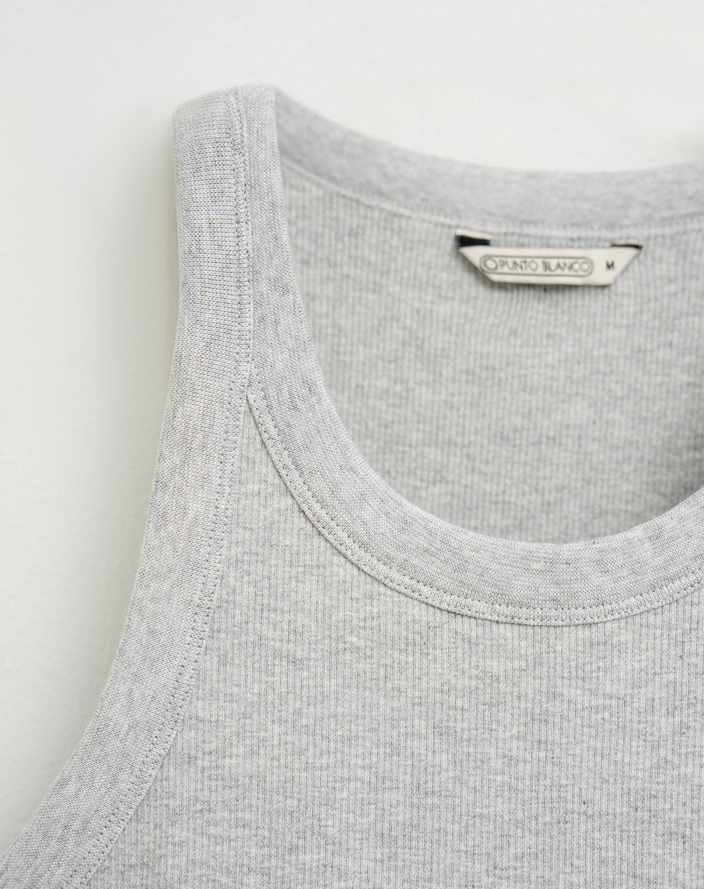 Camiseta New Nineta slim fit gris jaspeada