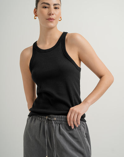 Camiseta New Nineta slim fit negra