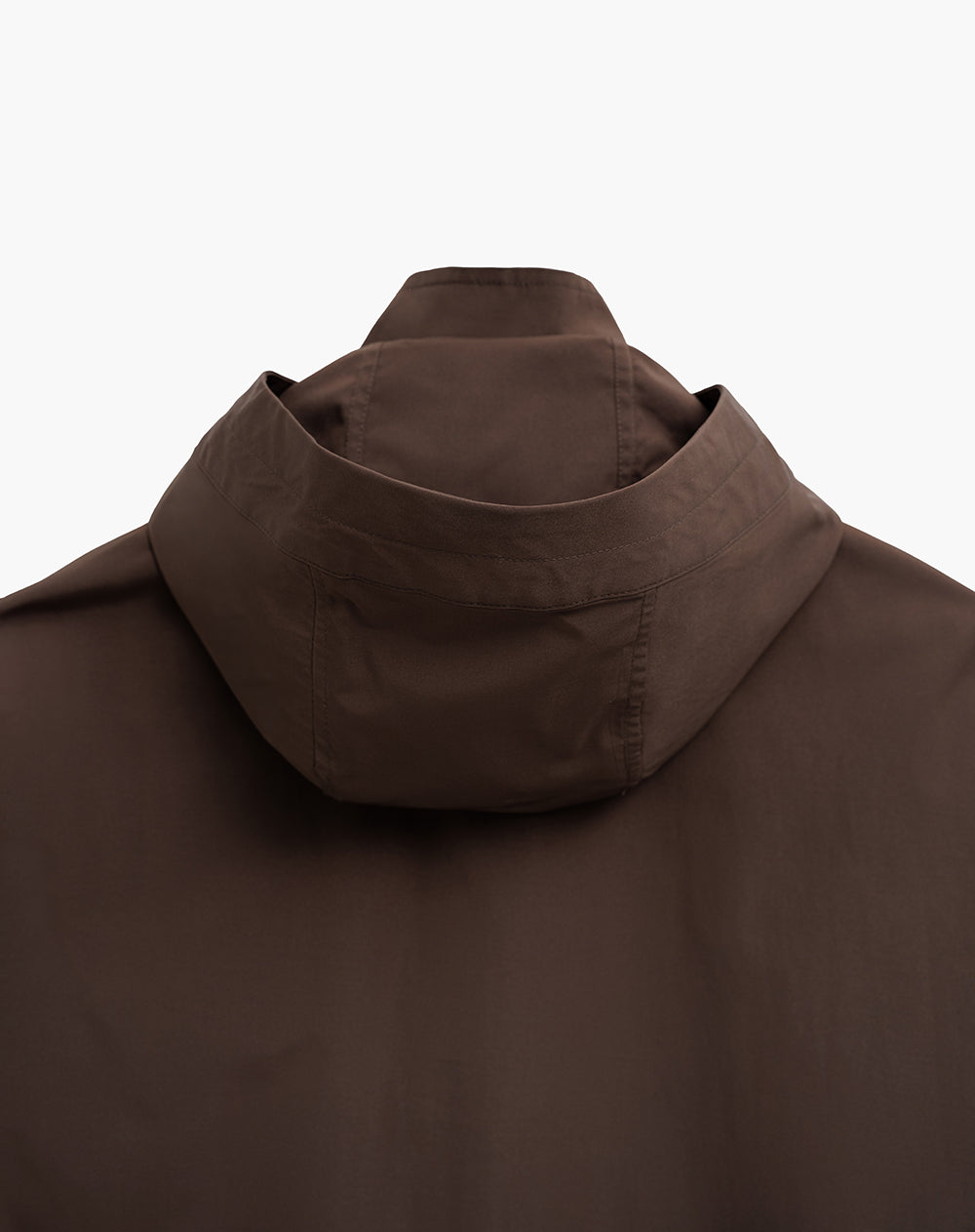 Chaqueta parka regular capucha removible café mujer