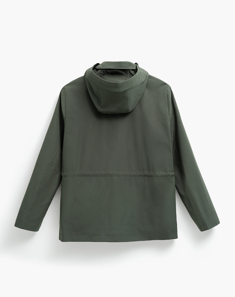 Chaqueta parka regular capucha removible verde mujer