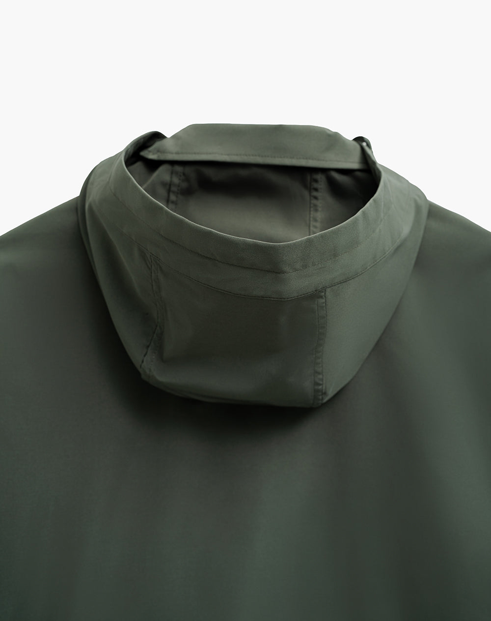 Chaqueta parka regular capucha removible verde mujer