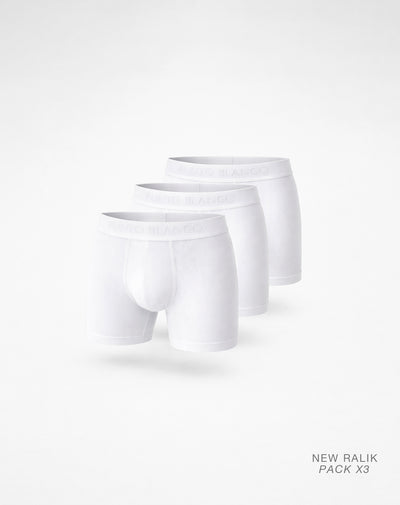 Bóxer deportivo medio microfibra x3unds blanco