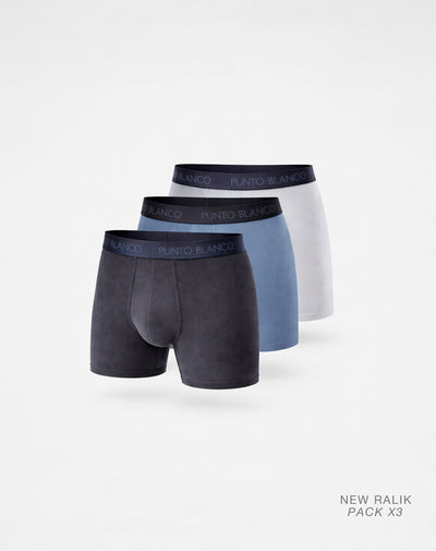 Bóxer deportivo medio microfibra x3unds surtido