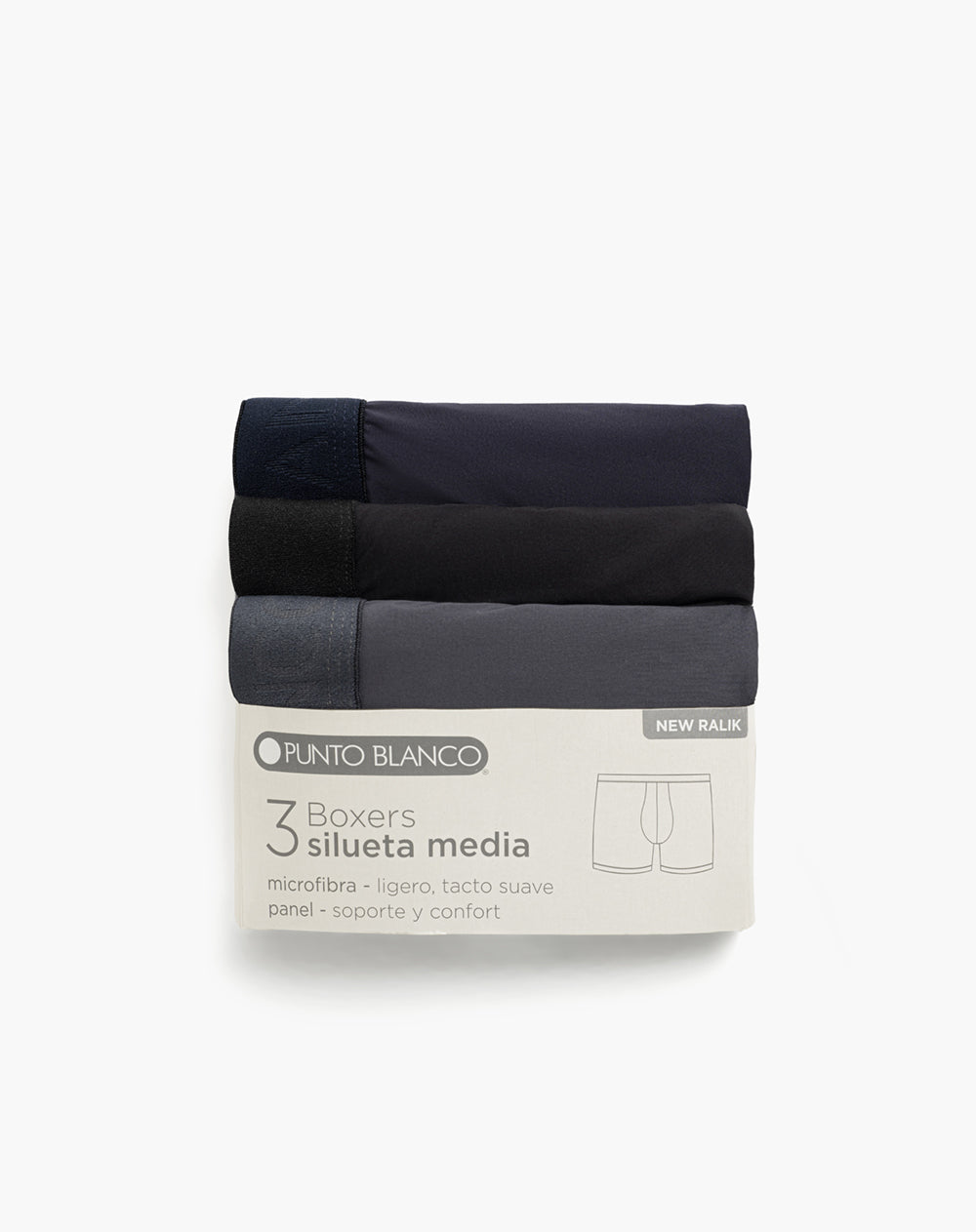 Bóxer deportivo medio microfibra x3unds surtido