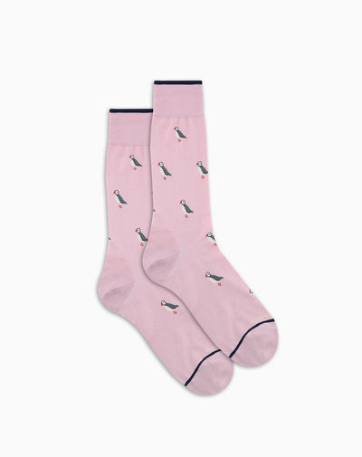 Medias hombre largas rosadas figura