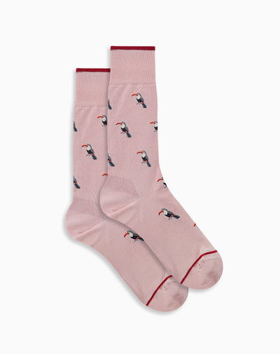 Medias hombre largas casual rosa figuras