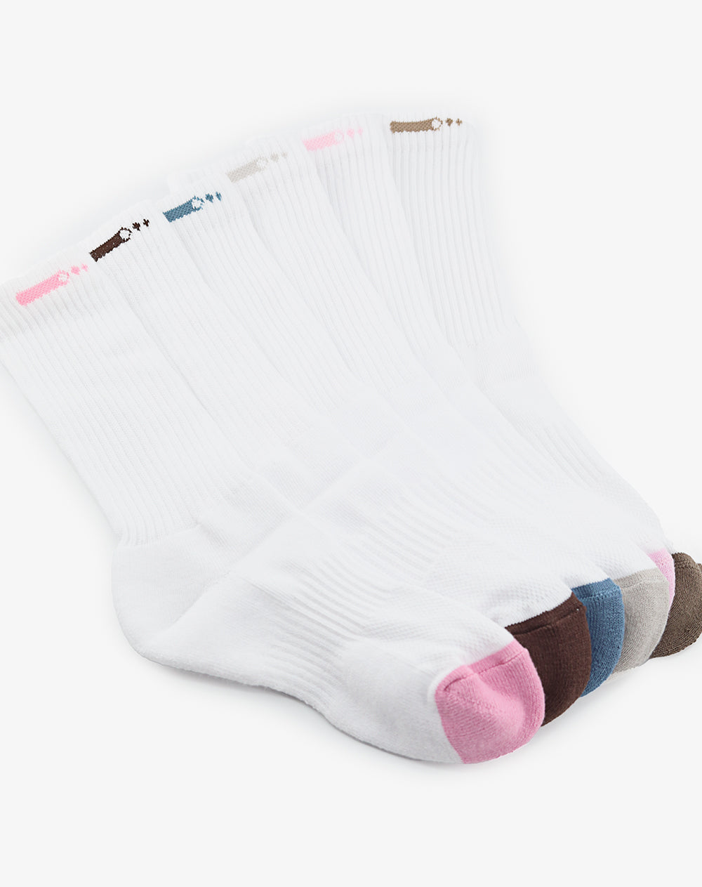 Medias deportivas mujer largas algodón pack x6 surtido