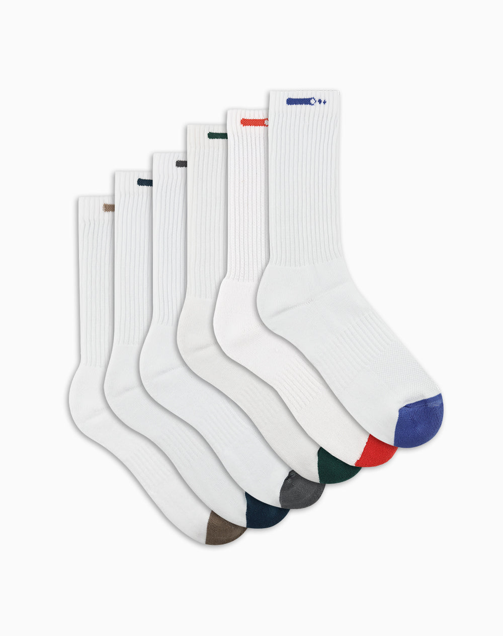 Medias deportivas unisex largas algodón pack x6 surtido